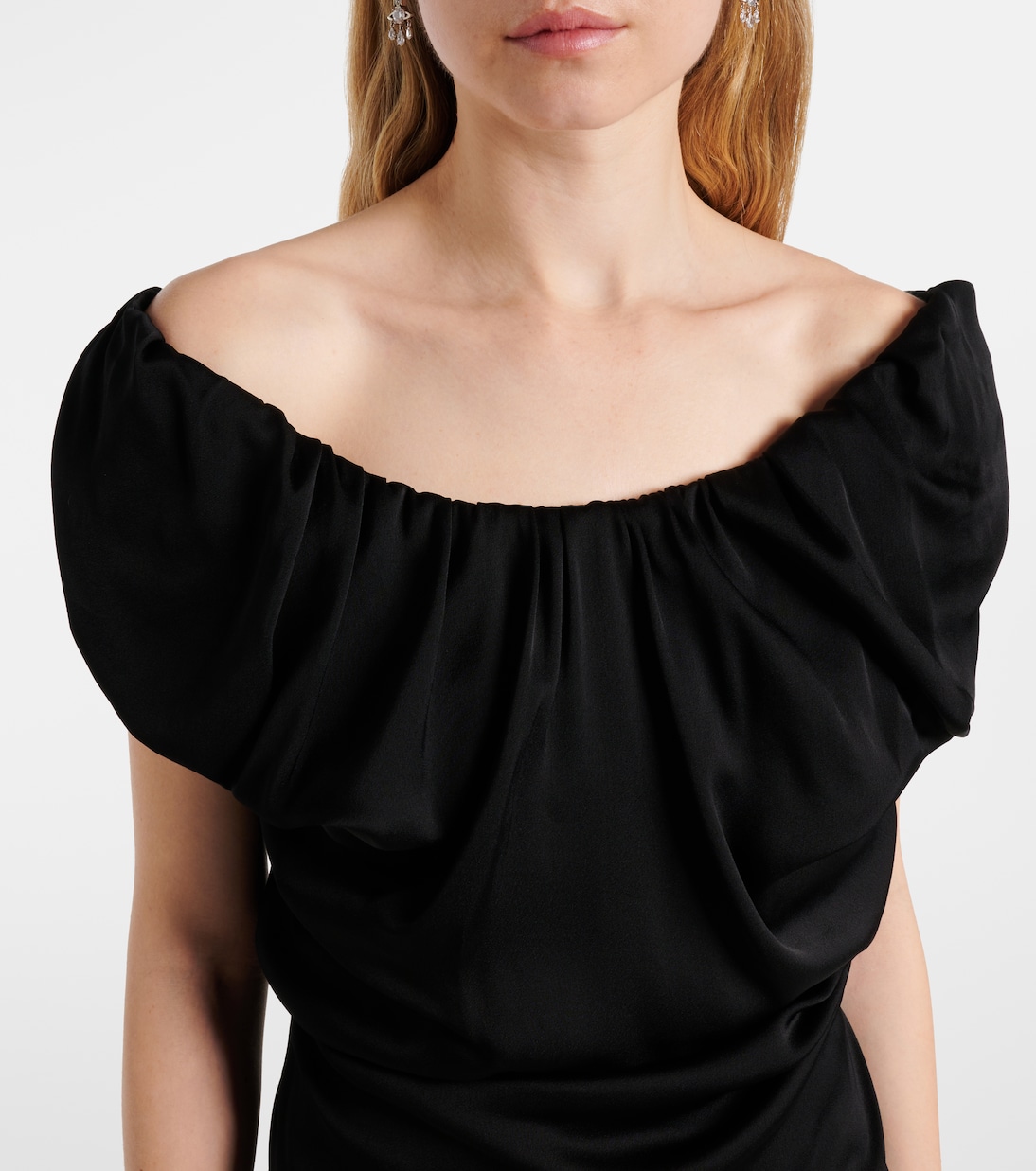 Длинное платье Ginnie из драпированного джерси Vivienne Westwood, AW-BLACK — фото 4
