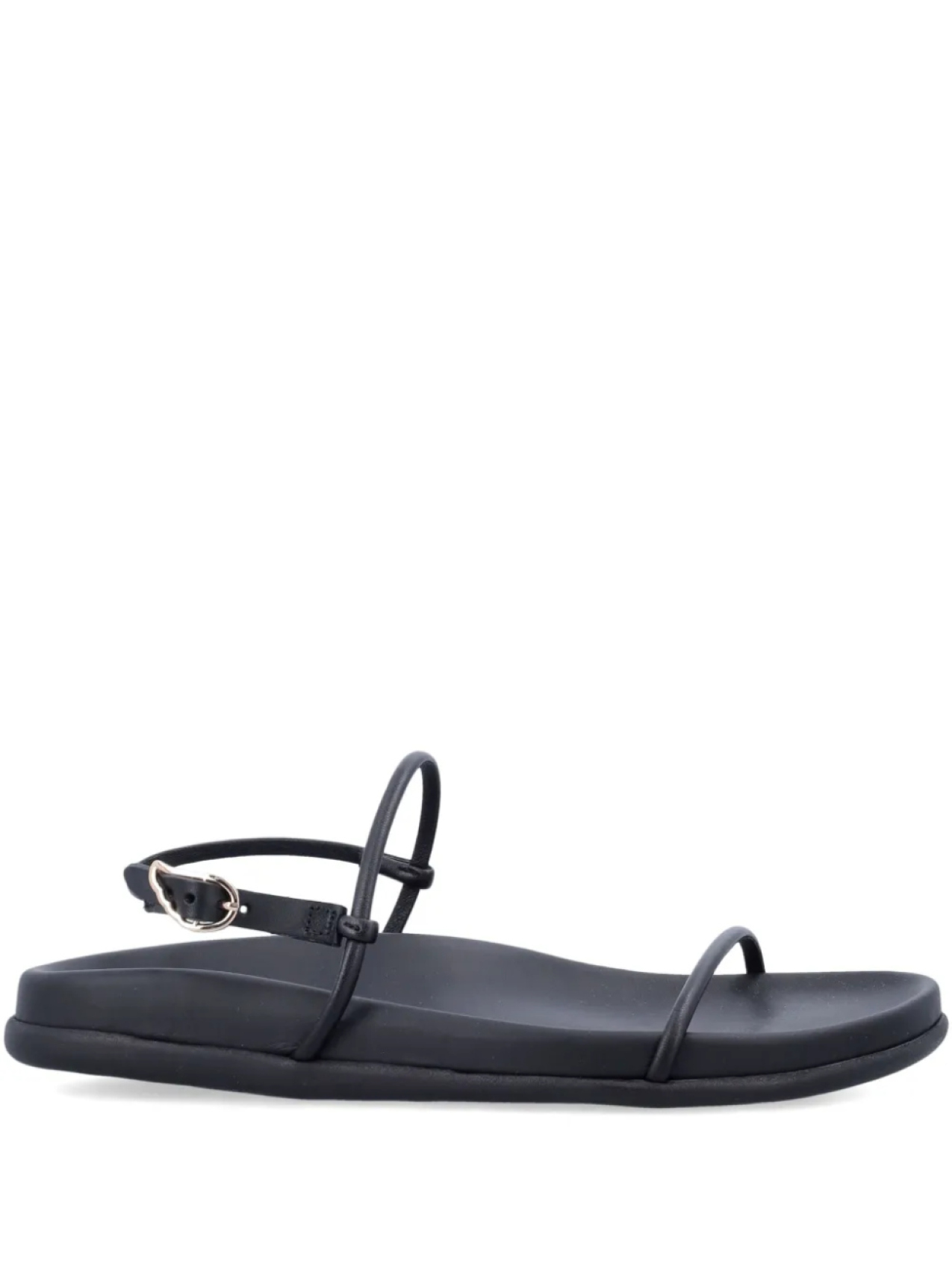 Сандалии на плоской подошве с ремешками Semystra Ancient Greek Sandals, черный