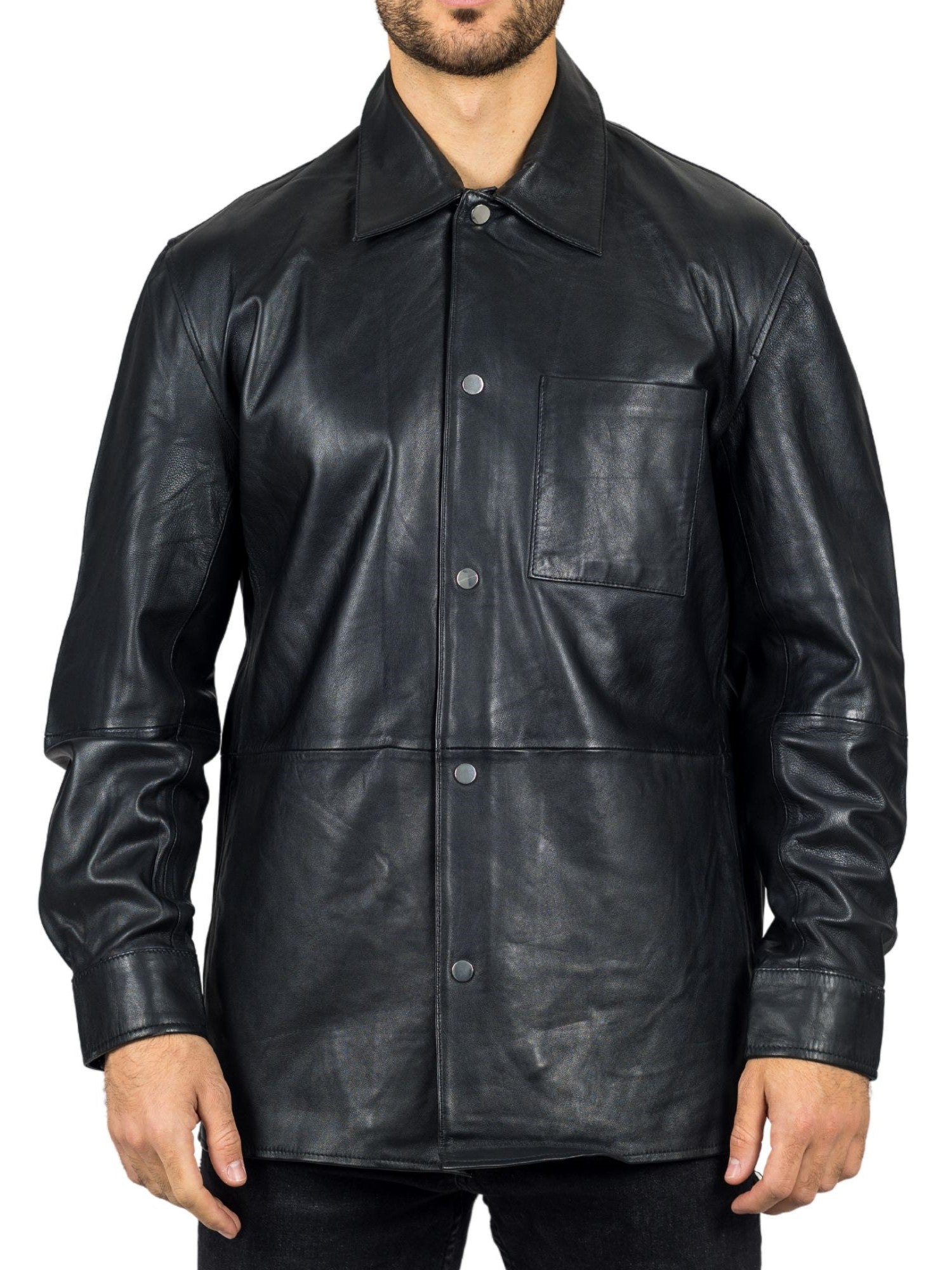 

Кожаная рубашка, куртка Western Trucker TruClothing, черный