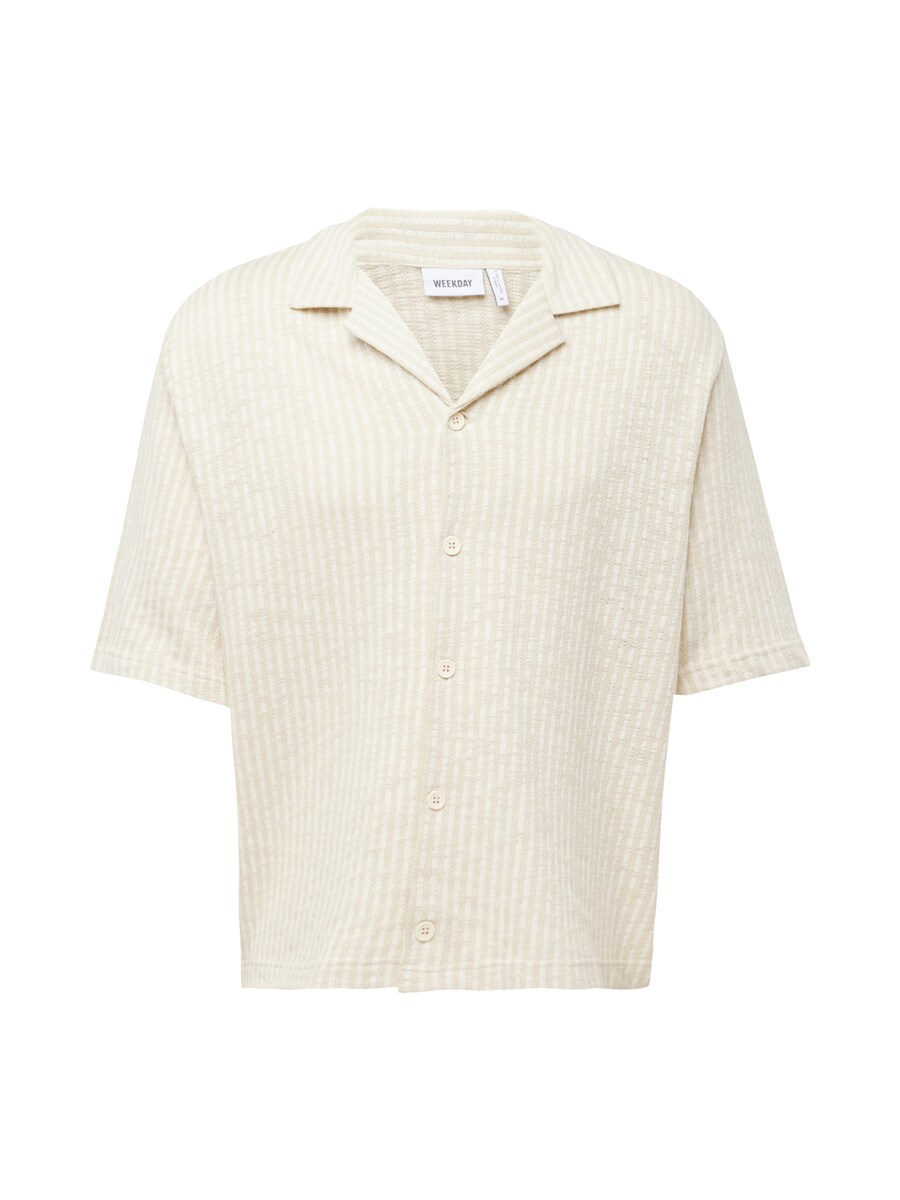 

Повседневная рубашка WEEKDAY Comfort fit Button Up Shirt, цвет white/off white