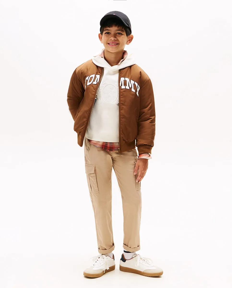 

Детские длинные брюки в стиле карго Tommy Hilfiger, коричневый