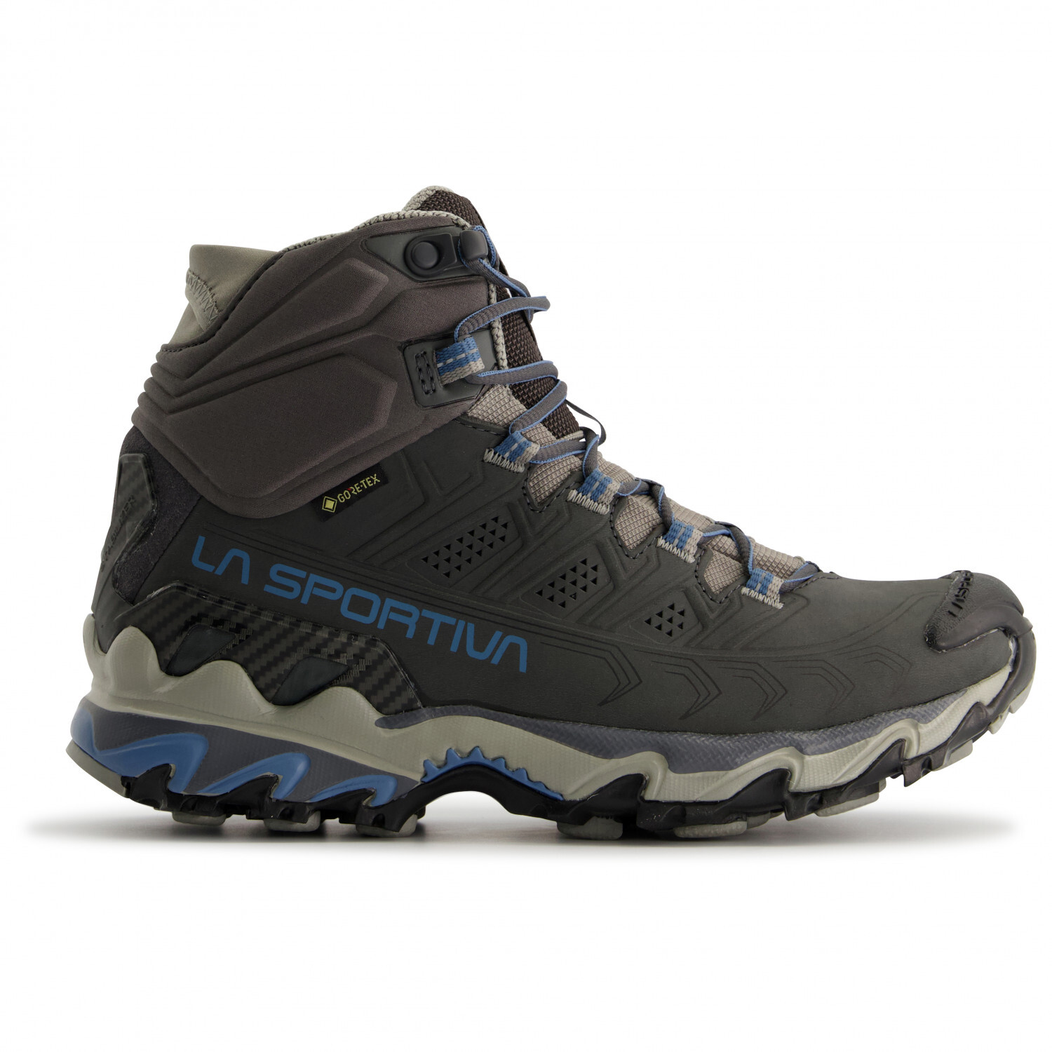 

Ботинки для прогулки La Sportiva Women's Ultra Raptor II Mid Leather GTX, цвет Carbon/Atlantic