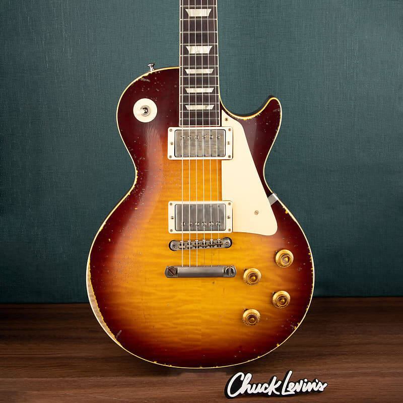 

Электрогитара Gibson Murphy Lab 1958 Les Paul Standard - Ultra Heavy Aged Royal Tea Burst - CHUCKSCLUSIVE - #82131