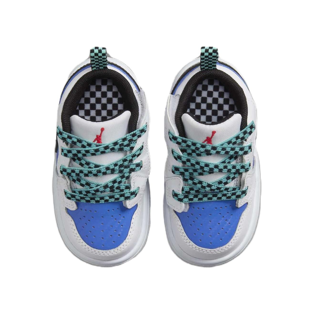 Кроссовки Jordan 1 Toddler Shoes TD Low-top White/Blue, белый/синий — фото 4
