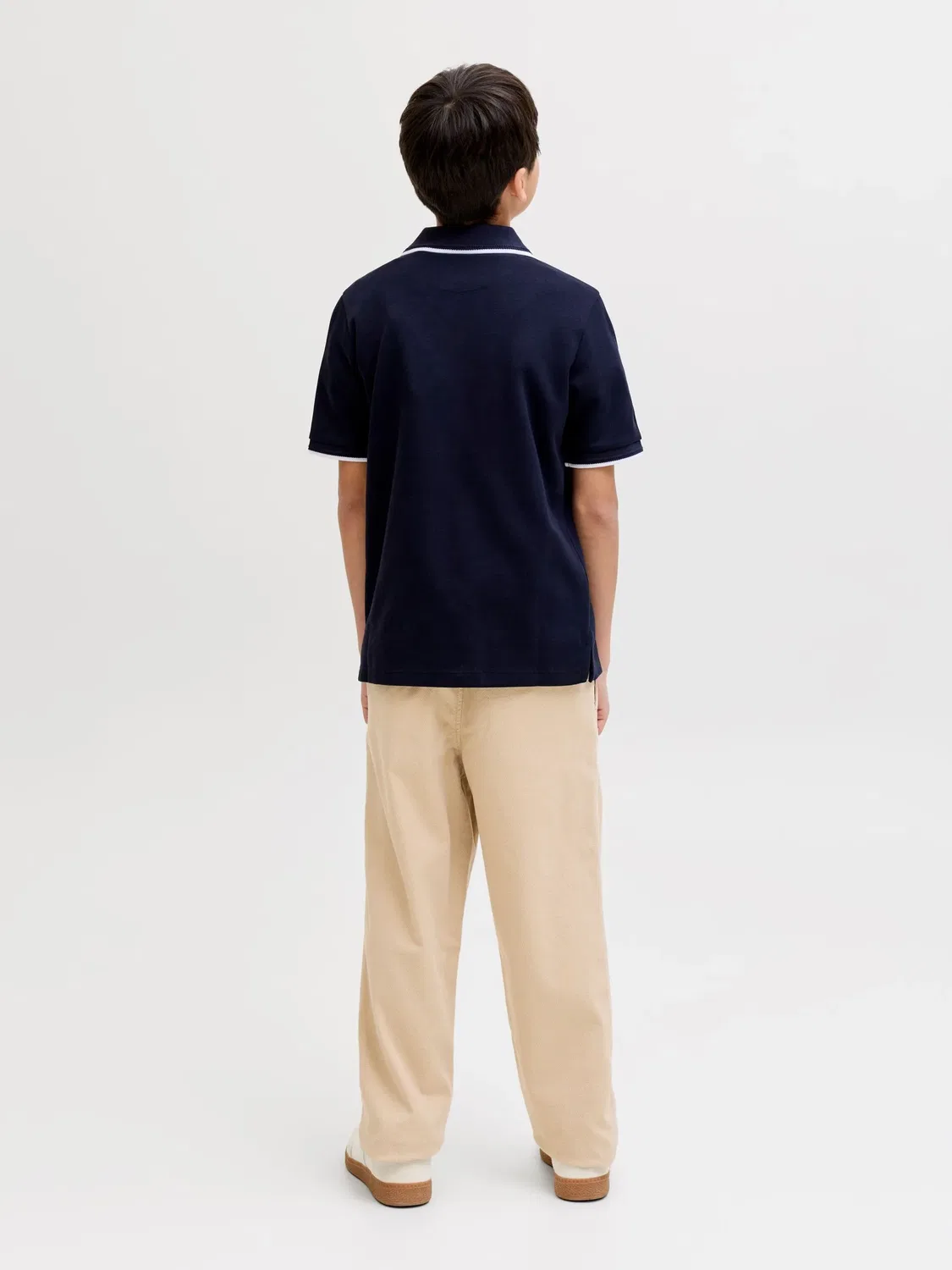 Брюки свободного кроя, хлопок, JACK & JONES Junior, дюн — фото 4