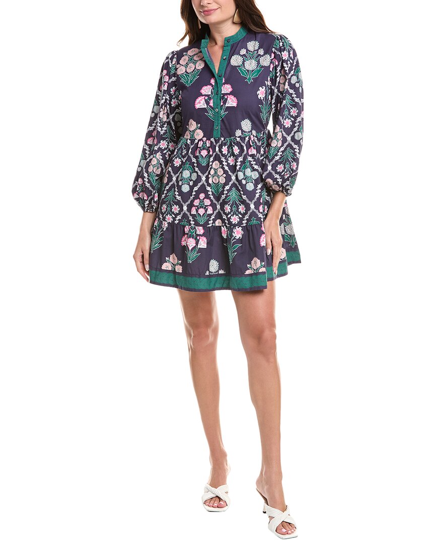 

Гарри Би платье мини с рукавами-фонариками Garrie B, синий