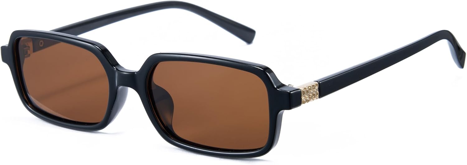 

Солнцезащитные очки Cyxus прямоугольной формы, женские и мужские, поляризованные, маленькие, в стиле ретро, ​​винтаж, модные, трендовые, 90-е, P1318, Frame:black+lens:brown