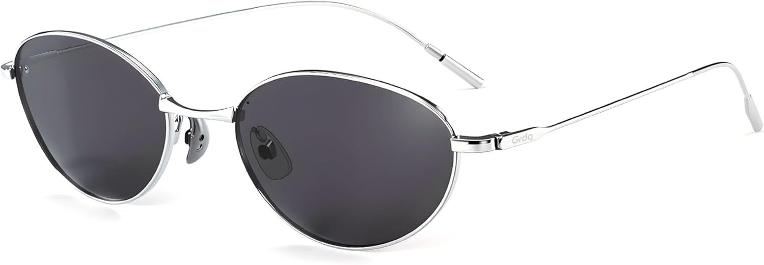 

Поляризованные солнцезащитные очки с защитой UV400, антибликовыми линзами HD, модный дизайн, легкие, титановая оправа, вес 13,3 г GRDQ, 6(silver Frame/Black-gray Lenses)