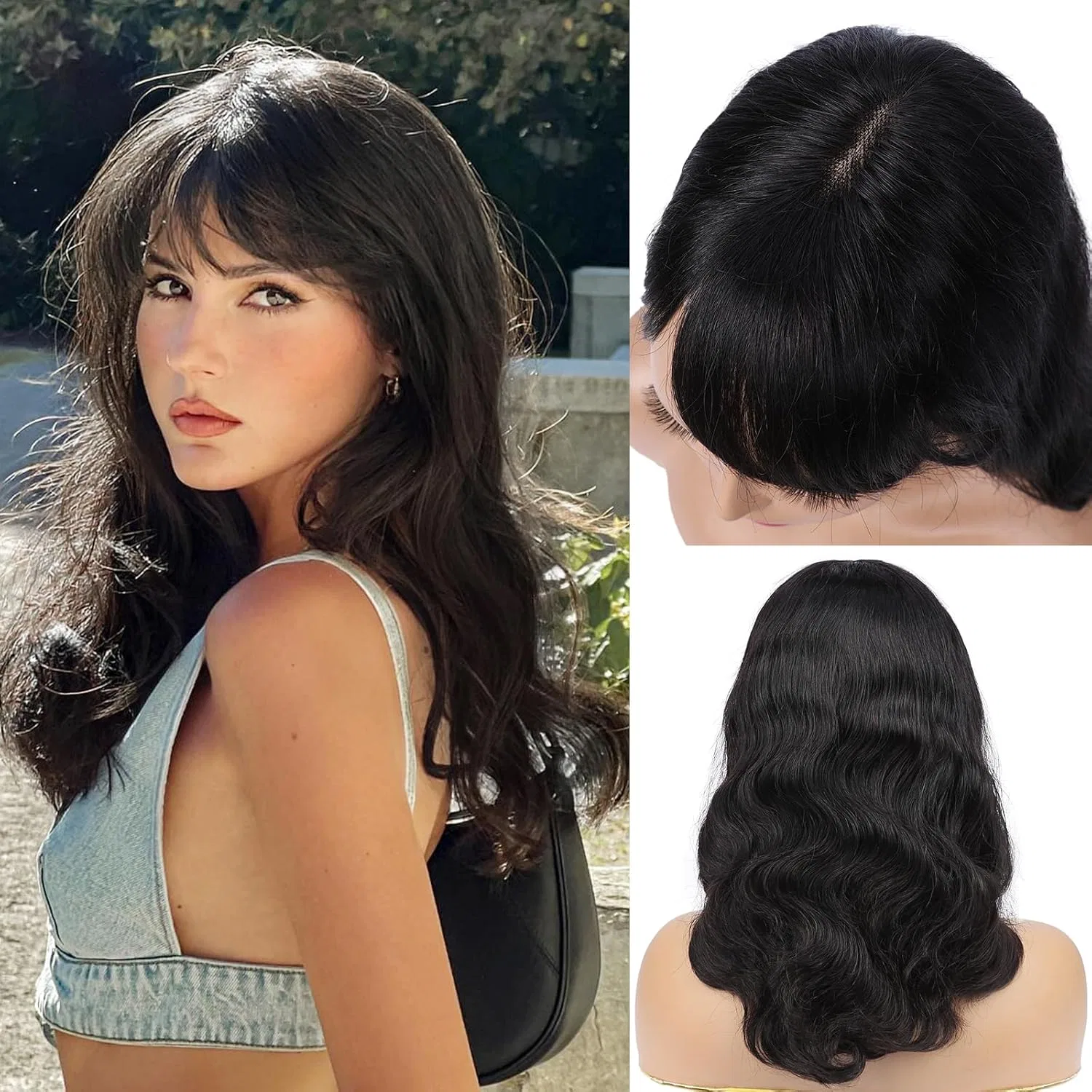 Парик WIGNEE из 100% бразильских натуральных волос с челкой Wignee
