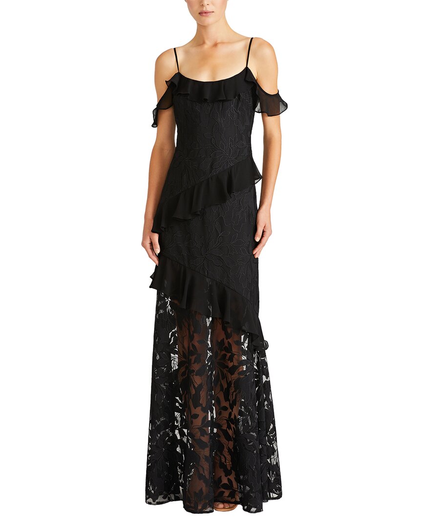 

Платье макси из тюля ML Monique Lhuillier Sienna, черный