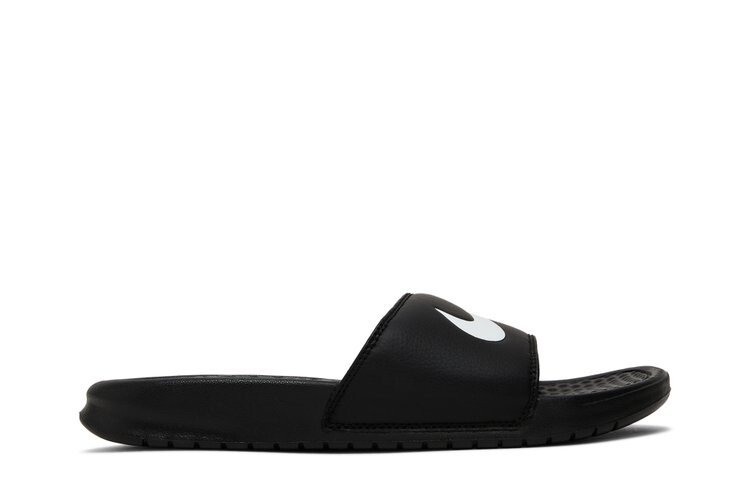 

Кроссовки Nike Benassi Swoosh Slide 'Black White', черный