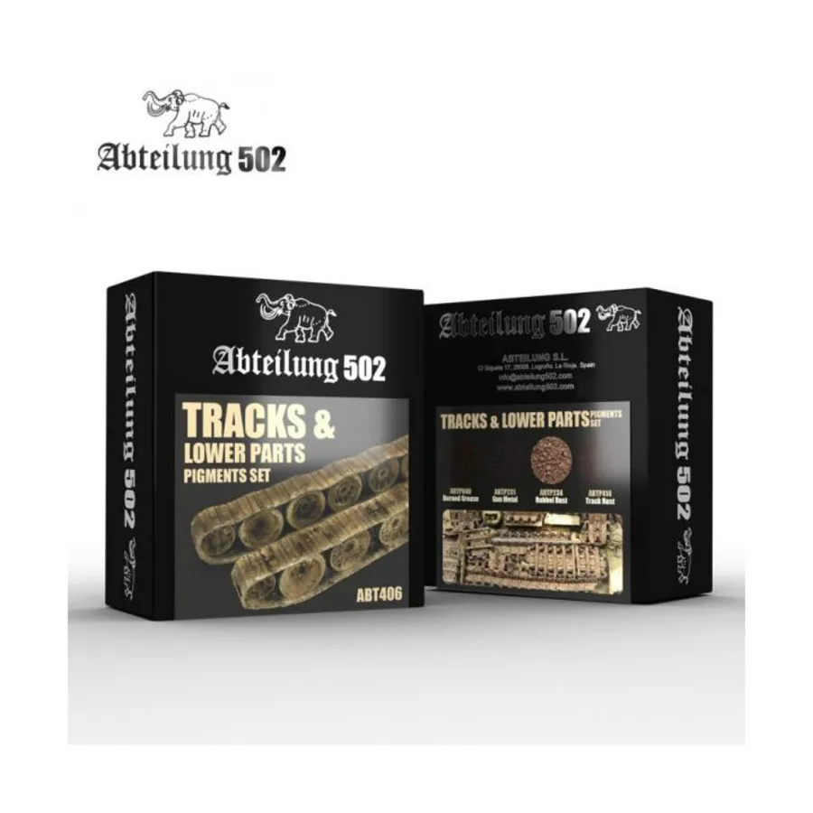 

Гусеницы и нижние части, Abteilung 502 - Pigment Sets (AK-Interactive)