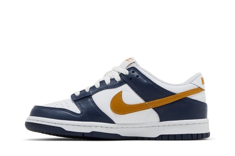 Кроссовки Dunk Low GS, цвет Midnight Navy Wheat — фото 3