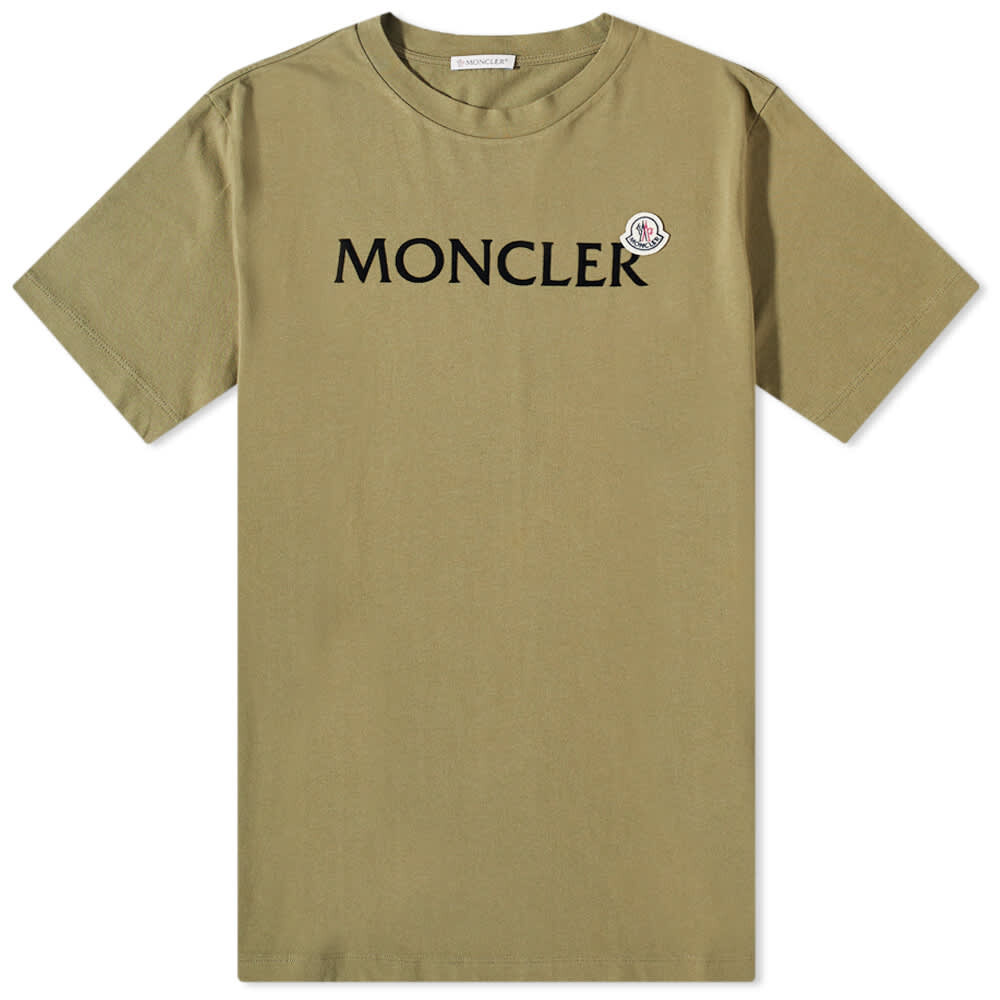 

Футболка с логотипом Moncler, хаки