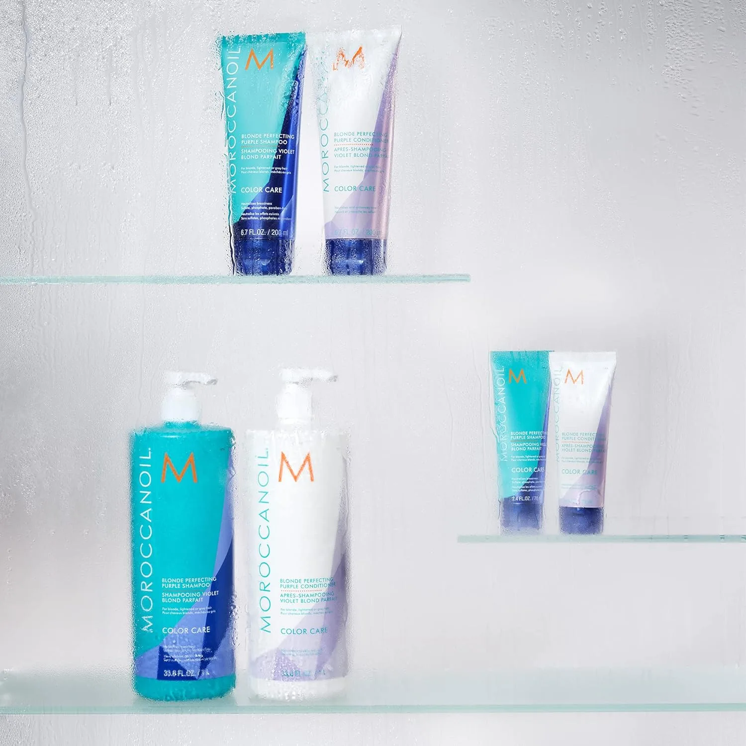 Набор шампуня и кондиционера Moroccanoil Blonde Perfecting Purple 1000 мл — фото 4