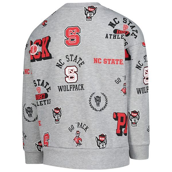 Детская толстовка heather gray nc state wolfpack always on repeat Gameday Couture — фото 4