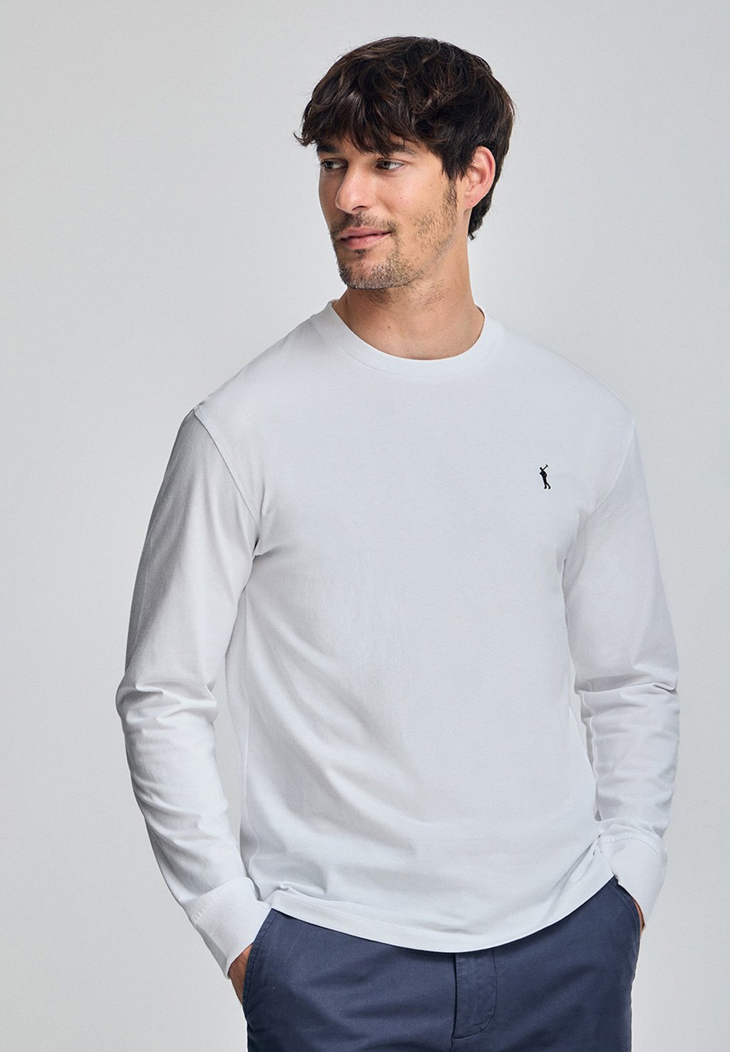 

Лонгслив REGULAR FIT U NECK Polo Club, белый
