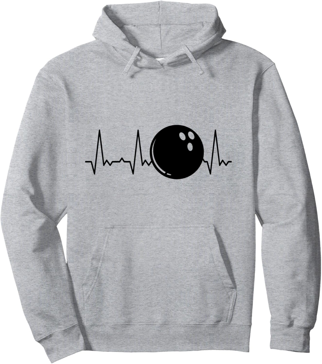 

Худи с рисунком шара для боулинга «Сердцебиение», синяя Heartbeat Graphic Gifts For Women, Men, And Kids