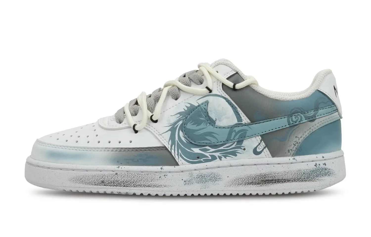 

Кроссовки Nike Court Vision 1 Skateboarding Shoes Women's Low-top Blue/Gray, синий