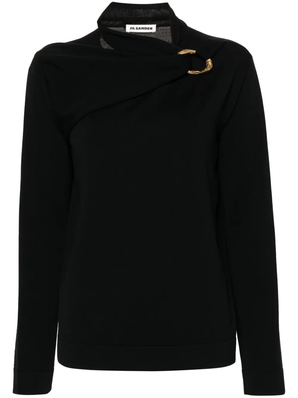 

Топ с шарфом JIL SANDER, черный