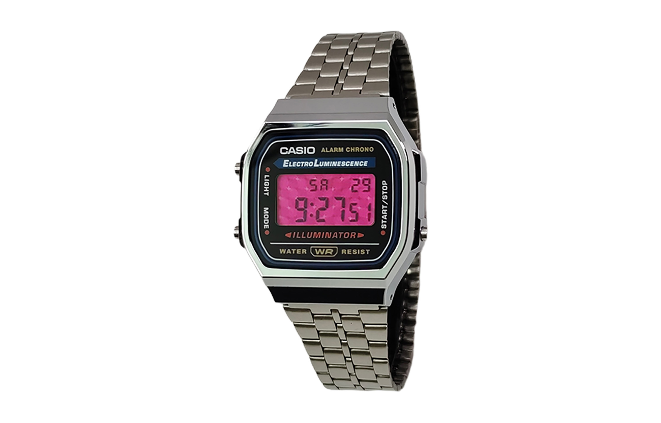 

CASIO Мужские часы Retrofit Series с кварцевым механизмом, стальной браслет, черный циферблат