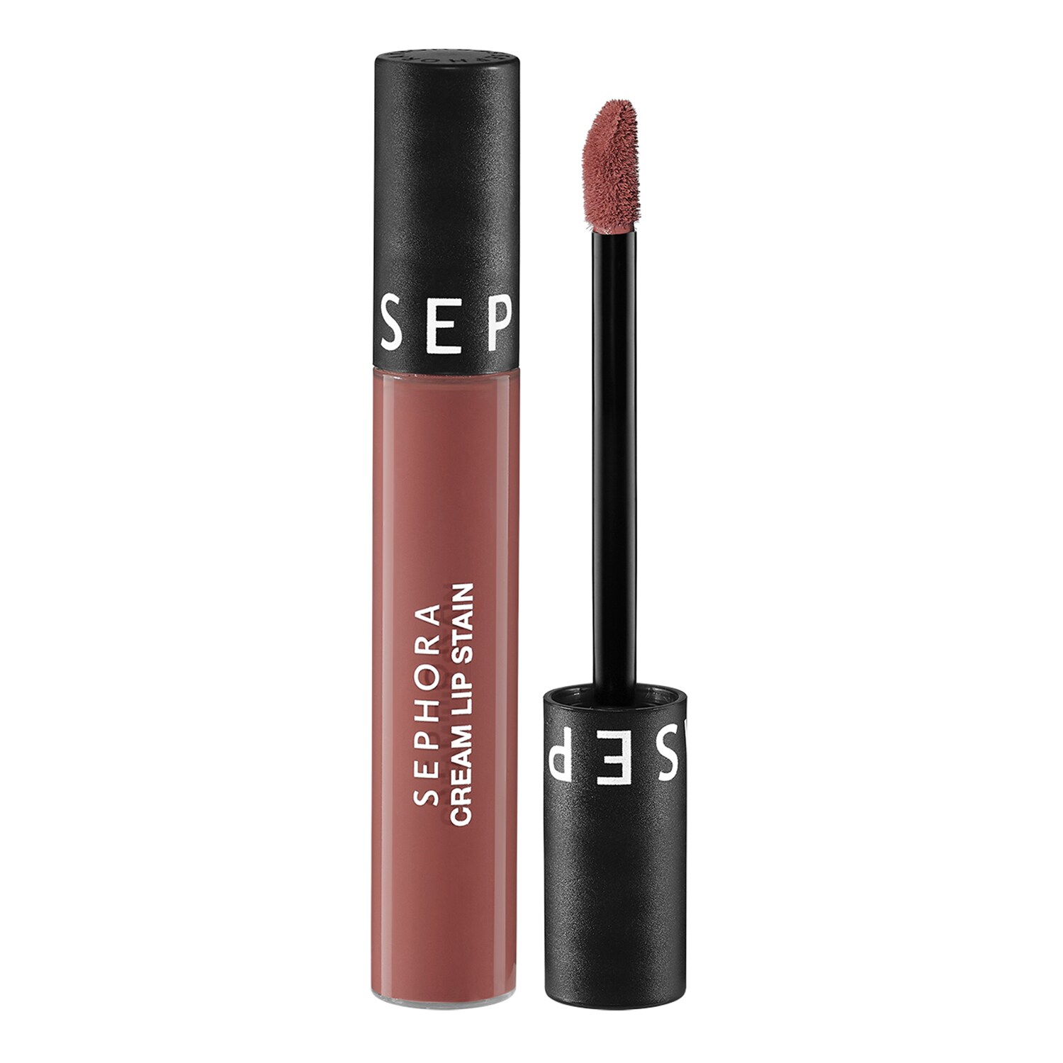 

Жидкая матовая помада Cream Lip Stain - Samtiger kussechter Lippenstift Sephora Collection, 122 Casual Peach (5 ml)
