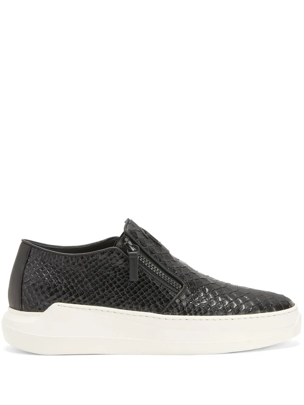 

Лоферы Conley с тиснением под кожу змеи Giuseppe Zanotti, черный
