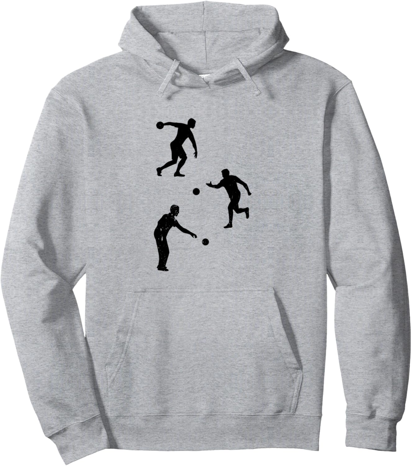 

Худи с силуэтом игрока в бочча Bocce Ball Player Bocce Ball Game, серый