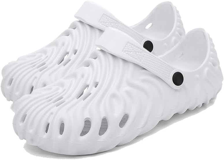 

Мужские сандалии с волнистым узором для сада, слипоны, пляжные и бассейновые шлепанцы с мягкой стелькой, мужские тапочки для улицы Odipon, белый