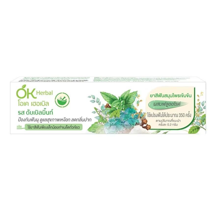

OK Herbal Концентрированная зубная паста на травах Doublemint 70 г, Green