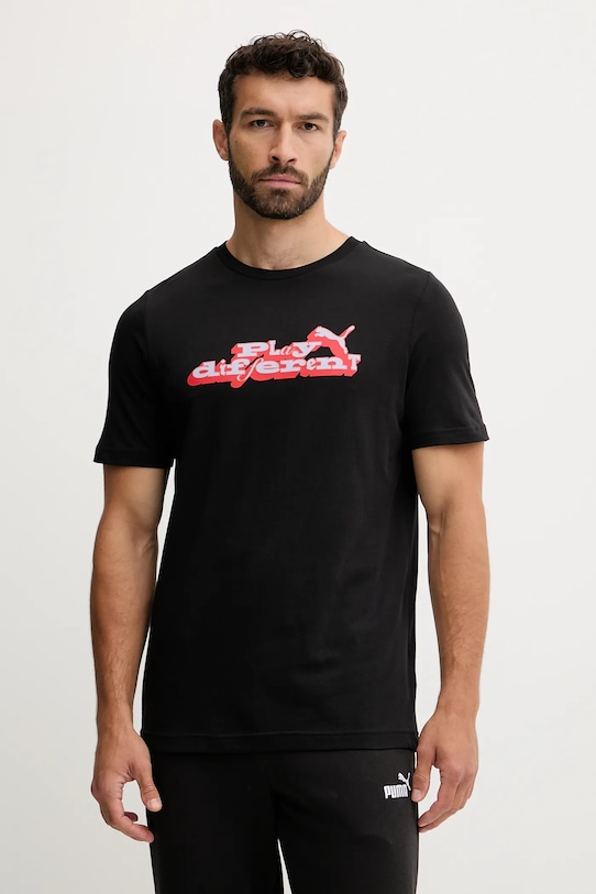 

Хлопковая футболка Puma, черный