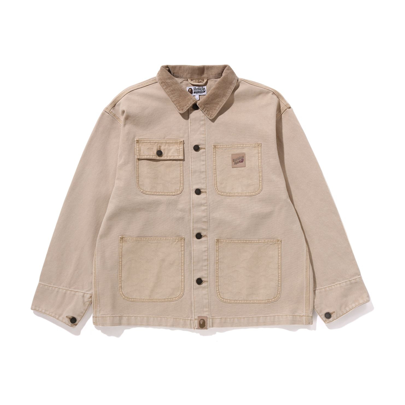 

A BATHING APE Куртка Bape Line Camo Jacquard с нашивками и красителем, Beige Yellow BGX