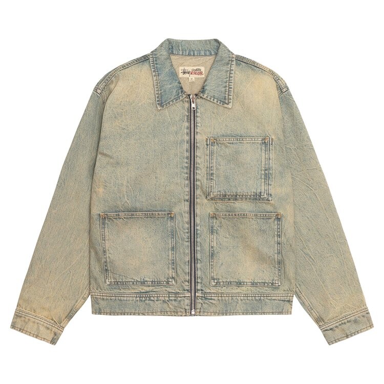 

Куртка Stussy Zip Work Jacket, синий