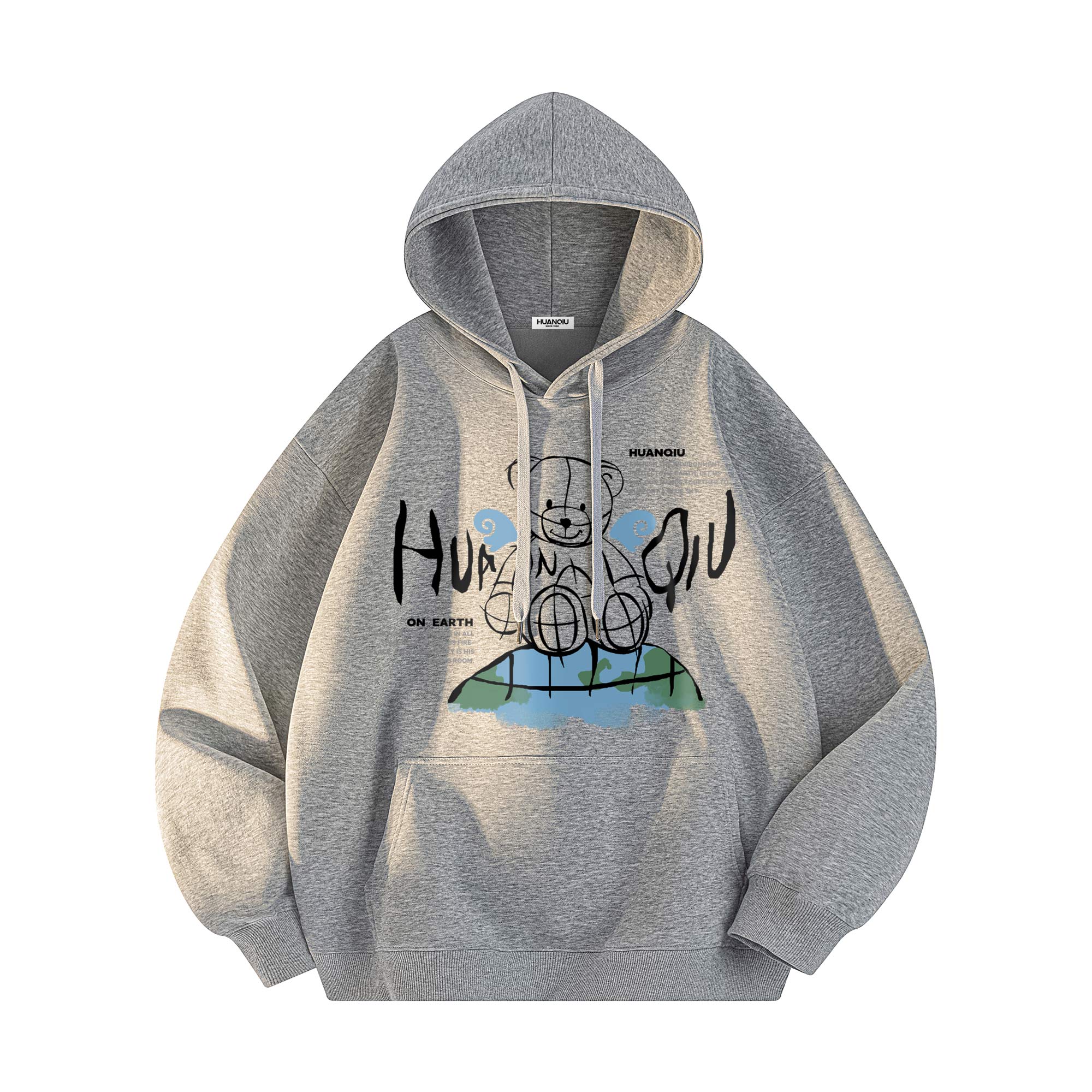 

Толстовка Unisex Hooded Moderate Others HUANQIU, светло-серый