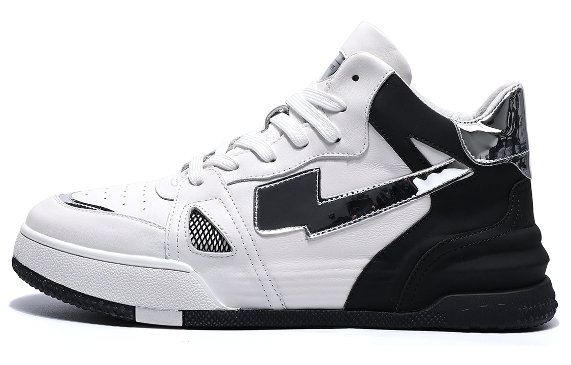 

Высокие скейтерские кроссовки для мужчин с увеличенной высотой, противоскользящей и износостойкой подошвой, черно-белые TRUMPPIPE