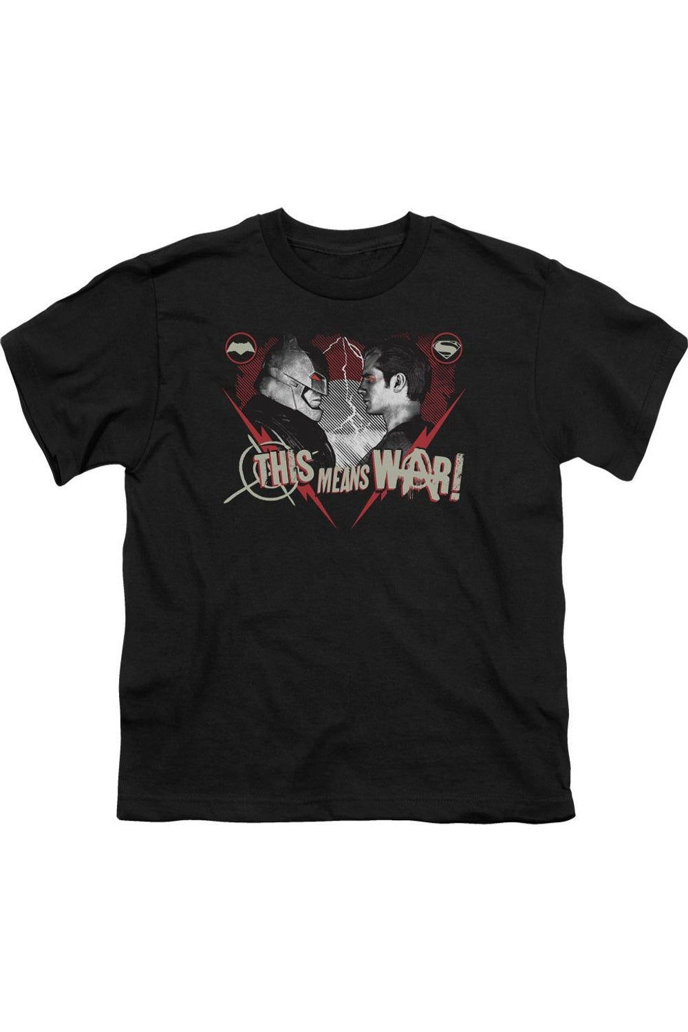 

Бэтмен против Супермена: Футболка с коротким рукавом для детей Gildan, черный