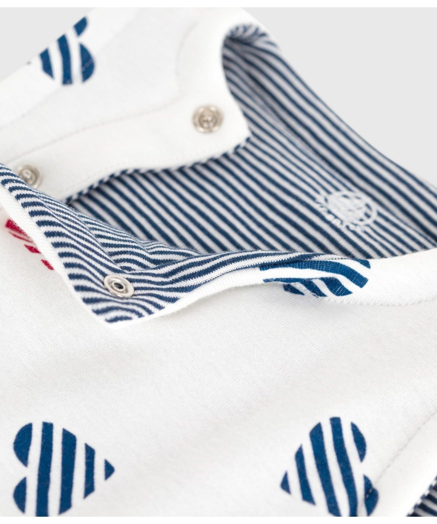 Двусторонний жилет Petit Bateau, Off-white/Red — фото 4