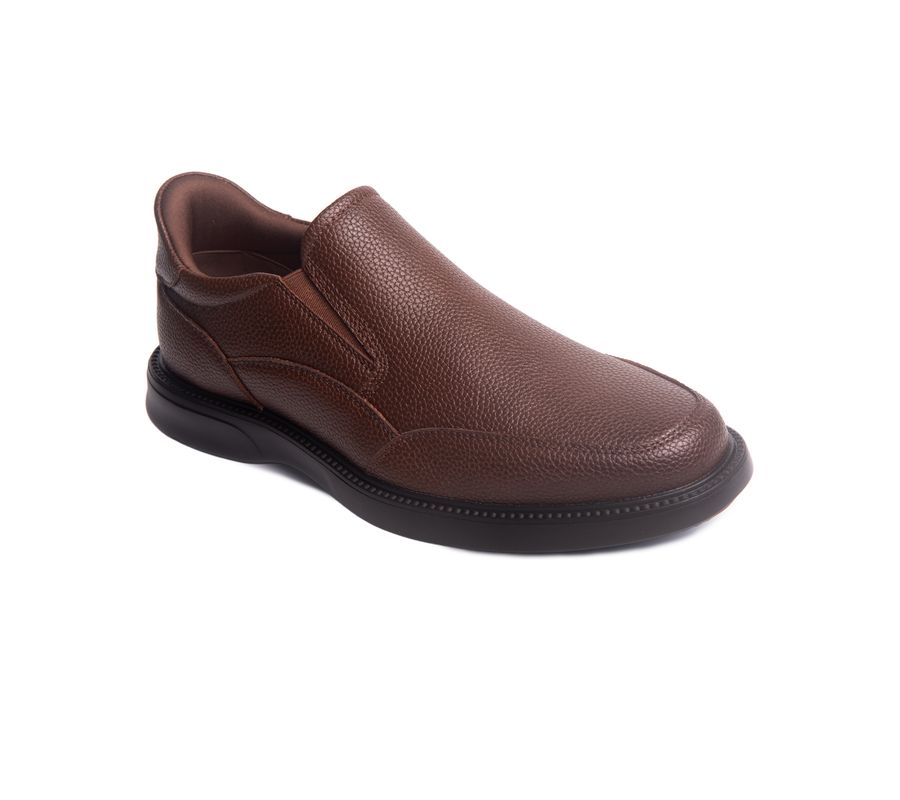 

Мужские лоферы Chicago Road с технологией Hands-Free Slip On Marc Joseph New York, Brown grainy leather
