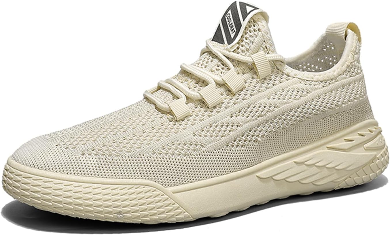 

Мужские кроссовки для ходьбы слипоны, дышащие сетчатые кроссовки для бега, легкие противоскользящие походные ботинки Abborora, бежевый