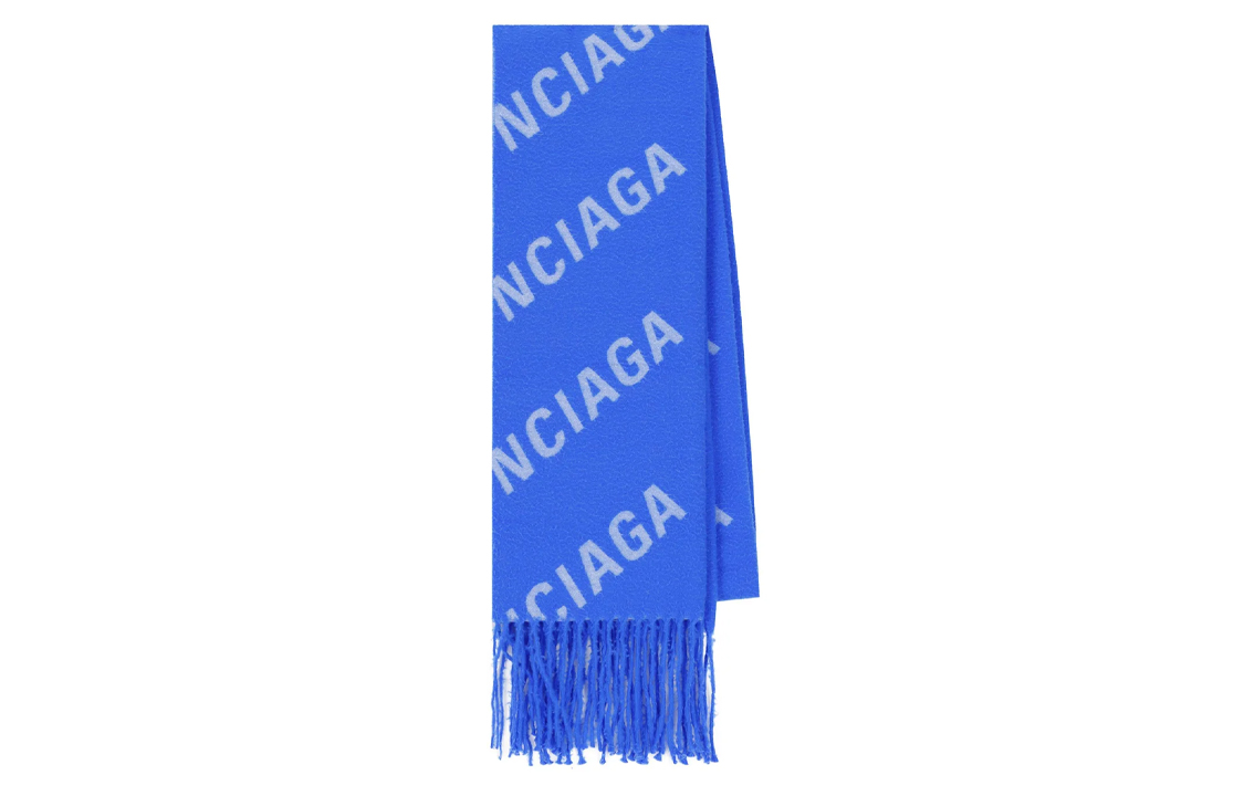 

Balenciaga Шарф с вышитым логотипом по всей поверхности, Blue-Box/Dust Bag Random Shipment