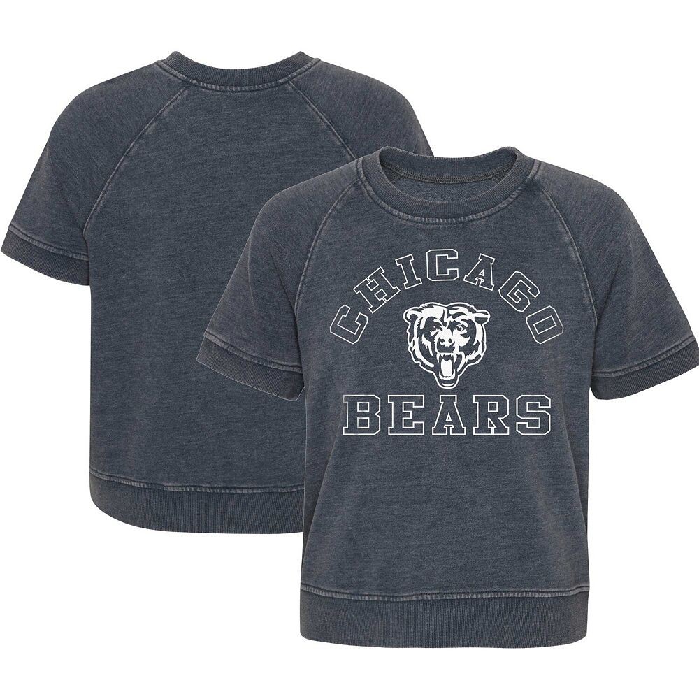 

Футболка реглан для девочек-юниоров Heather Charcoal Chicago Bears Cheer Squad Outerstuff, цвет Brs Charco