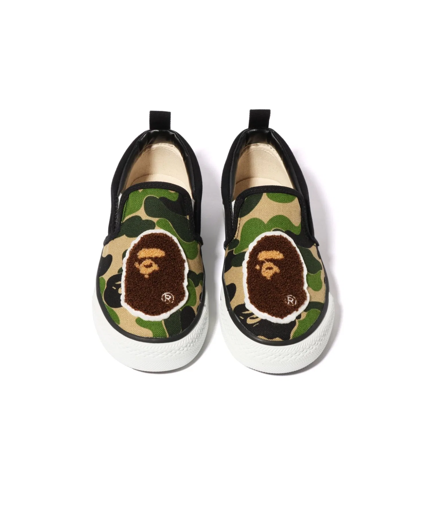 Детские кроссовки ABC CAMO APE HEAD A BATHING APE зелёные — фото 2