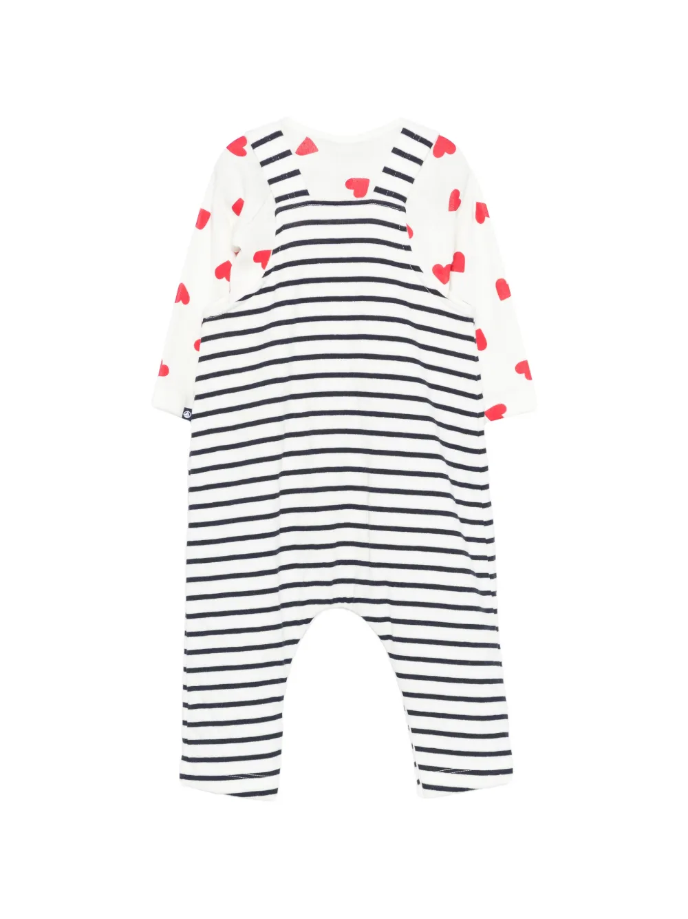 Комплект боди с принтом в виде сердечек Petit Bateau, белый — фото 2