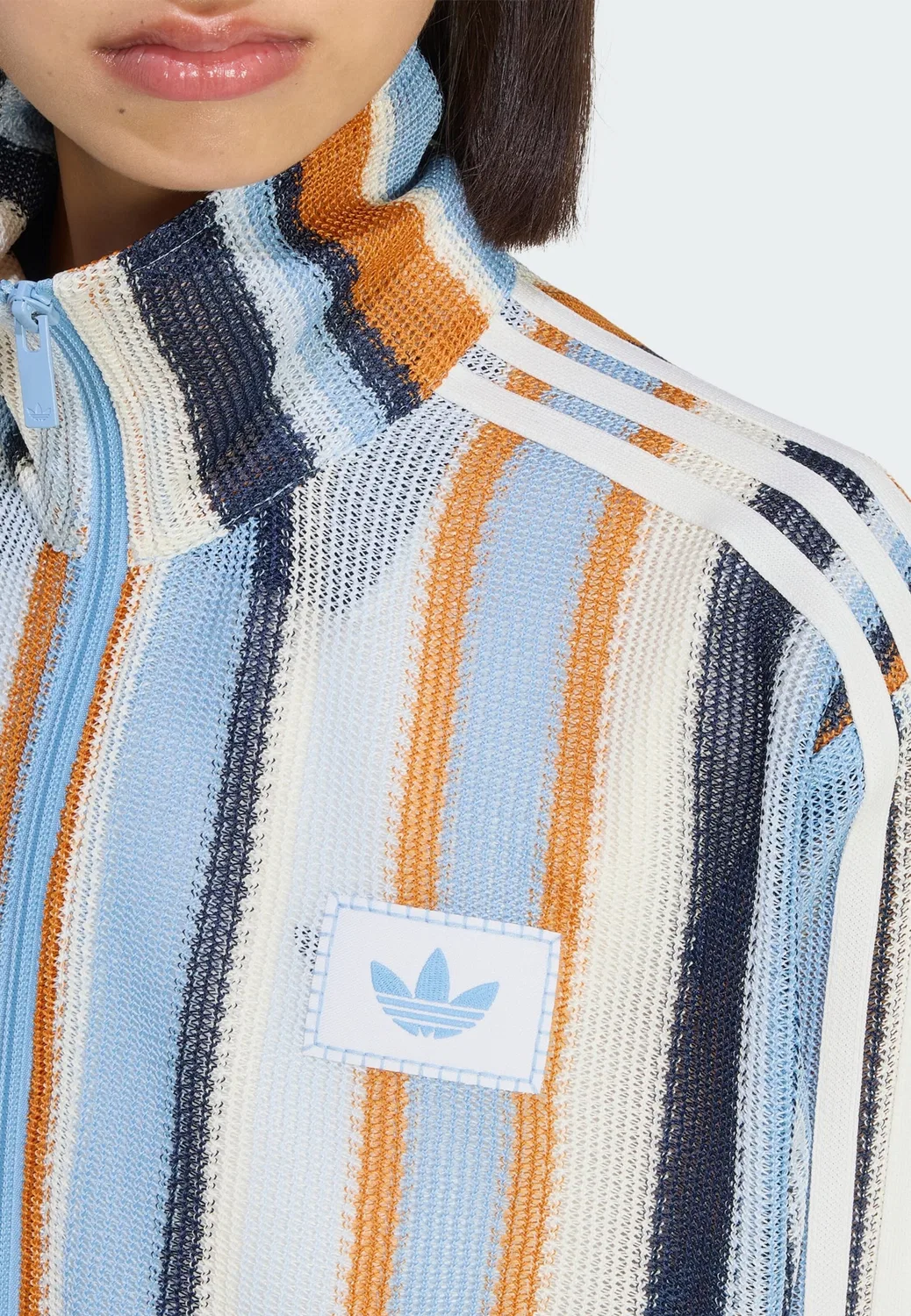 Вязаный кардиган Adidas Originals Жар-птица, синий — фото 4