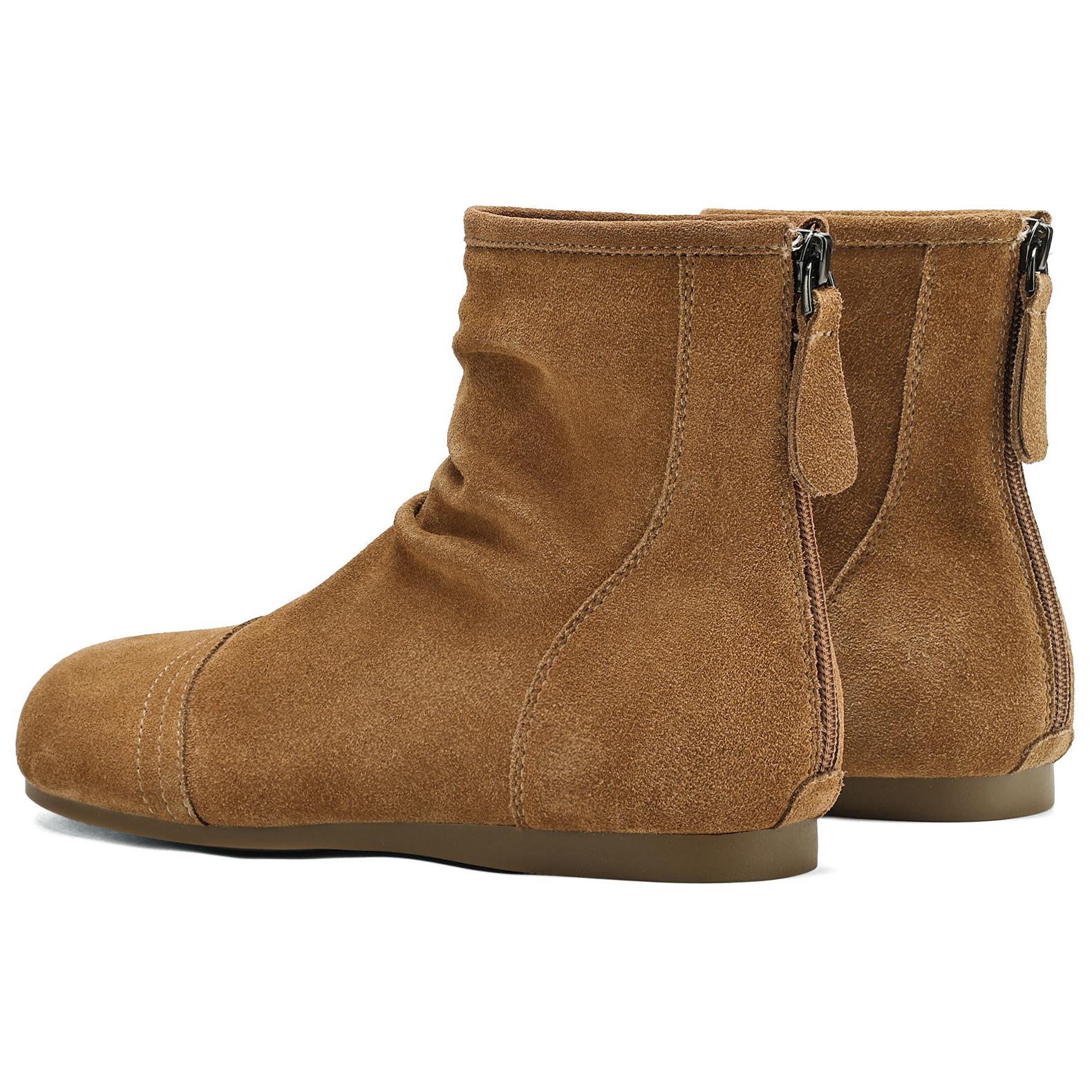 DAPHNE Женские замшевые ботинки на шнуровке, цвет Camel (Fleece-Lined) — фото 3