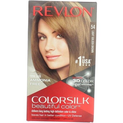Краска для волос Colorsilk 54 Светло-золотисто-коричневый по 1 шт., Revlon — фото 2