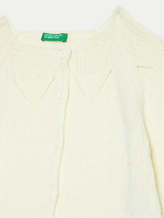Кардиган стандартного кроя United Colors Of Benetton, белый — фото 3