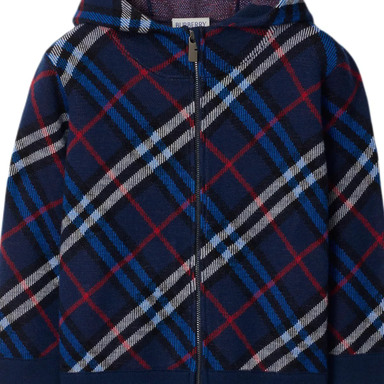 Детский худи Burberry, синий — фото 3