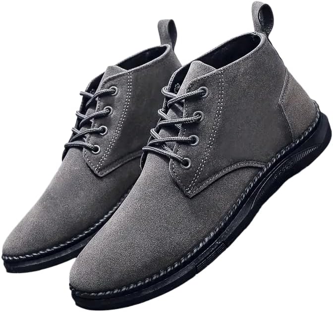 

Мужские повседневные модные ботинки Clolinde однотонного цвета на шнуровке, серый