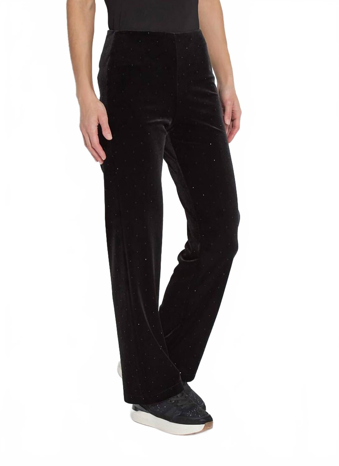 

Брюки Arlette Crystal St Velvet в черном цвете Lysse